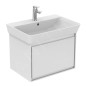 Ideal Standard Connect Air - Petite armoire sous lavabo Cube 600 mm, 530x409x400 mm, blanc brillant/blanc mat E0846B2