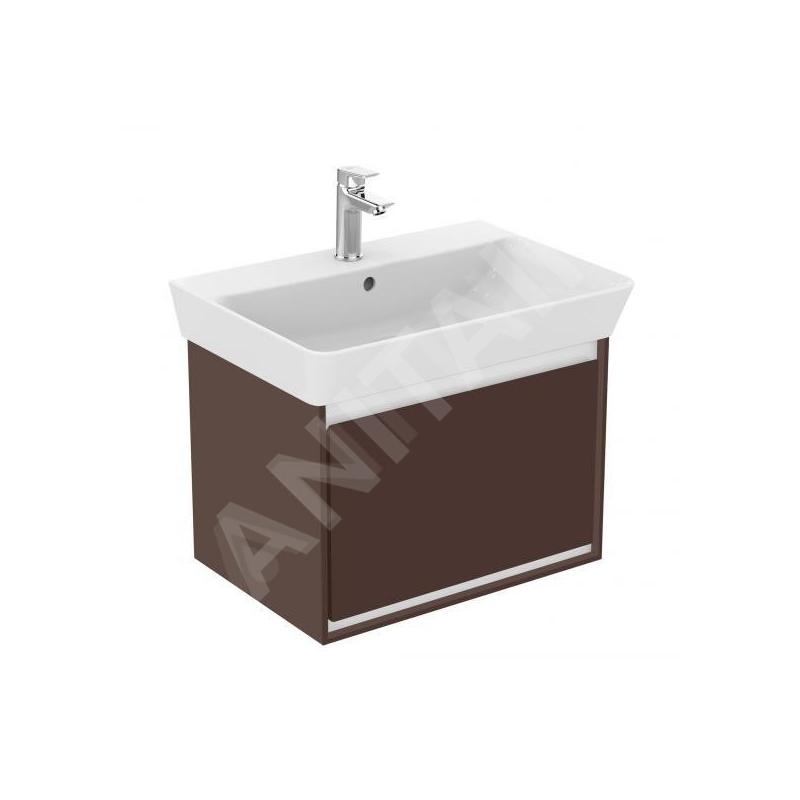 Ideal Standard Connect Air - Petite armoire sous lavabo Cube 600 mm, 530x409x400 mm, brun mat/blanc mat E0846VY Ideal Standard Connect Air - Petite armoire sous lavabo Cube 600 mm, 530x409x400 mm, brun mat/blanc mat E0846VY