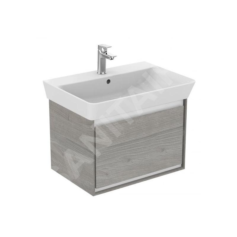 Ideal Standard Connect Air - Petite armoire sous lavabo Cube 650 mm, 580x409x400 mm, décor : chêne gris/blanc mat E0847PS Ideal Standard Connect Air - Petite armoire sous lavabo Cube 650 mm, 580x409x400 mm, décor : chêne gris/blanc mat E0847PS