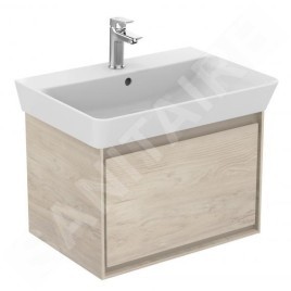 Ideal Standard Connect Air - Petite armoire sous lavabo Cube 600 mm, 580x409x400 mm, décor : bois clair/brun clair mat E0847UK