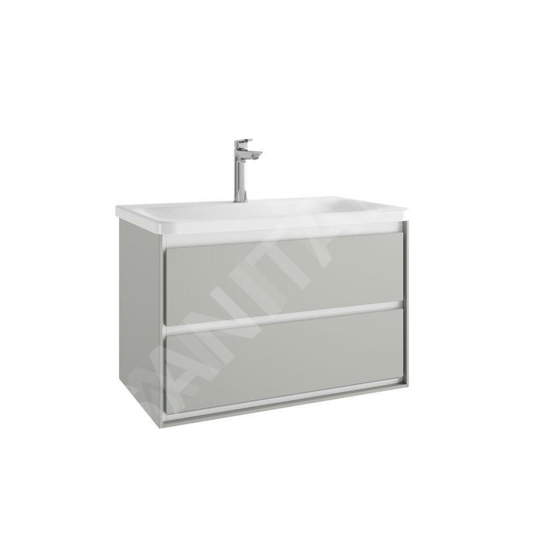 Ideal Standard Connect Air - Petite armoire lavabo 800x440x517 mm, 2 tiroirs, gris clair mat/blanc mat E0819EQ Ideal Standard Connect Air - Petite armoire lavabo 800x440x517 mm, 2 tiroirs, gris clair mat/blanc mat E0819EQ