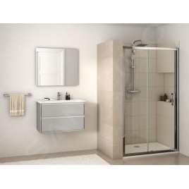 Ideal Standard Connect Air - Petite armoire lavabo 800x440x517 mm, 2 tiroirs, gris clair mat/blanc mat E0819EQ