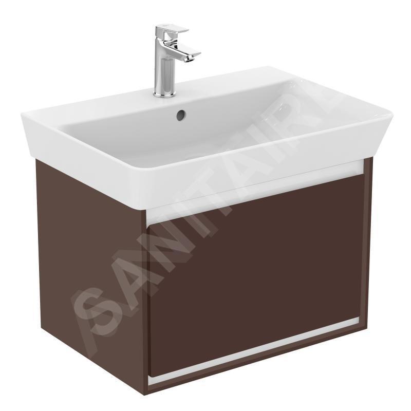 Ideal Standard Connect Air - Petite armoire sous lavabo Cube 650 mm, 580x409x400 mm, brun mat/blanc mat E0847VY Ideal Standard Connect Air - Petite armoire sous lavabo Cube 650 mm, 580x409x400 mm, brun mat/blanc mat E0847VY