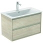 Ideal Standard Connect Air - Petite armoire lavabo 800x440x517 mm, 2 tiroirs, décor : bois clair/brun clair mat E0819UK Ideal Standard Connect Air - Petite armoire lavabo 800x440x517 mm, 2 tiroirs, décor : bois clair/brun clair mat E0819UK
