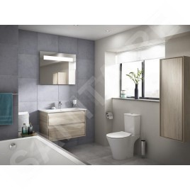 Ideal Standard Connect Air - Petite armoire lavabo 800x440x517 mm, 2 tiroirs, décor : bois clair/brun clair mat E0819UK