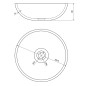 Sapho Priori - Lavabo pour plan de travail, diamètre 41 cm, sans trop-plein, cuivre/bleu PI037 Sapho Priori - Lavabo pour plan de travail, diamètre 41 cm, sans trop-plein, cuivre/bleu PI037