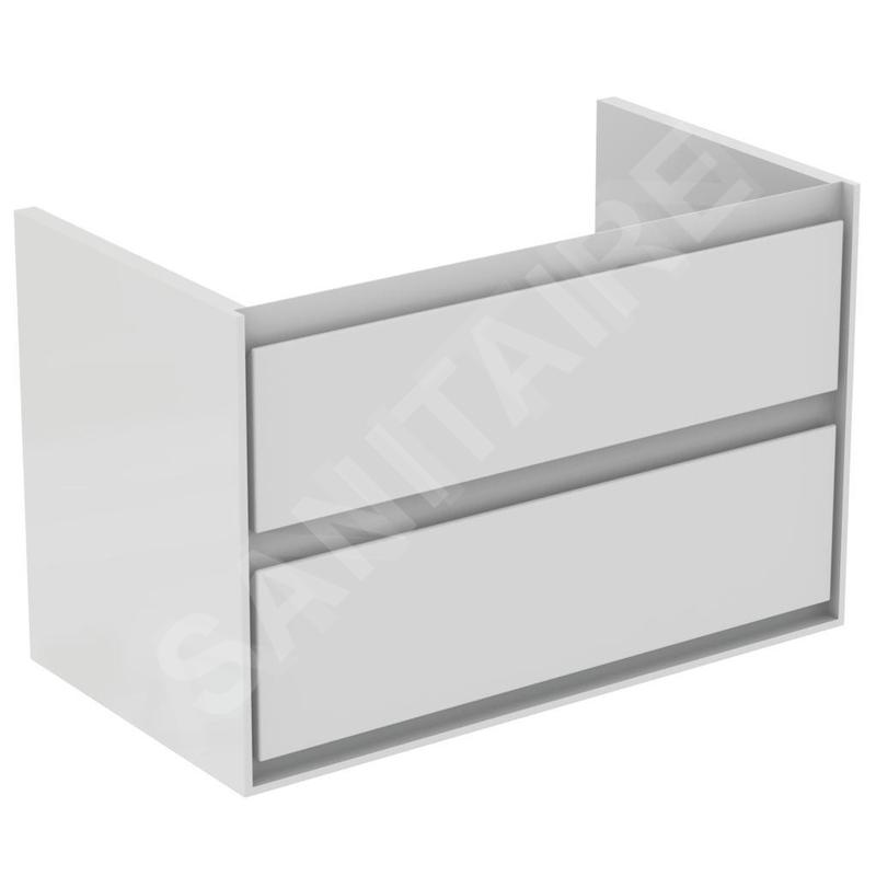 Ideal Standard Connect Air - Petite armoire lavabo 800x440x517 mm, 2 tiroirs, blanc brillant/blanc mat E0819B2 Ideal Standard Connect Air - Petite armoire lavabo 800x440x517 mm, 2 tiroirs, blanc brillant/blanc mat E0819B2