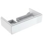 Geberit Xeno 2 - Meuble sous lavabo 900 mm avec plage de dépose, tiroir avec luminaire LED, blanc poli 500.513.01.1 Geberit Xeno 2 - Meuble sous lavabo 900 mm avec plage de dépose, tiroir avec luminaire LED, blanc poli 500.513.01.1
