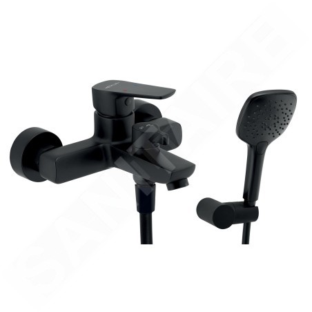 Novaservis Metalia 58 - Robinet de baignoire avec accessoires, noir 58020,5