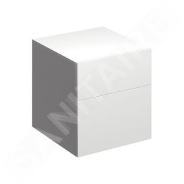 Geberit Xeno 2 - Meuble latéral 450x510 mm avec tiroirs, blanc poli 500.504.01.1