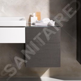 Geberit Xeno 2 - Meuble latéral 450x510 mm avec tiroirs, gris 500.504.43.1