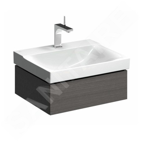 Geberit Xeno 2 - Meuble sous lavabo 600 mm, tiroir avec luminaire LED, gris 500.505.43.1