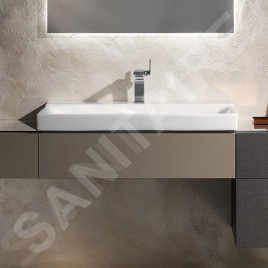 Geberit Xeno 2 - Meuble sous lavabo 600 mm, tiroir avec luminaire LED, greige 500.505.00.1
