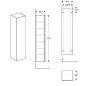 Geberit Xeno 2 - Petite armoire haute 1.700x400 mm, miroir intérieur, gris-beige 500.503.00.1 Geberit Xeno 2 - Petite armoire haute 1.700x400 mm, miroir intérieur, gris-beige 500.503.00.1