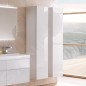 Geberit Xeno 2 - Petite armoire haute 1.700x400 mm, miroir intérieur, blanc brillant 500.503.01.1