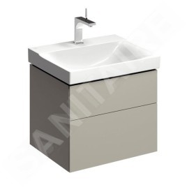 Geberit Xeno 2 - Meuble sous lavabo 600 mm, tiroir avec luminaire LED, greige 500.506.00.1