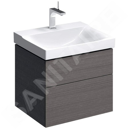 Geberit Xeno 2 - Meuble sous lavabo 600 mm, tiroir avec luminaire LED, gris 500.506.43.1