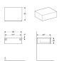 Geberit Xeno 2 - Meuble latéral 580x200 mm avec tiroirs, gris 500.507.43.1