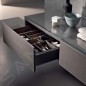 Geberit Xeno 2 - Meuble latéral 580x200 mm avec tiroirs, gris 500.507.43.1