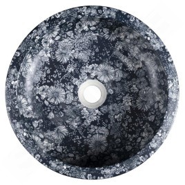Sapho Priori - Lavabo pour plan de travail, diamètre 41 cm, sans trop-plein, bleu PI038