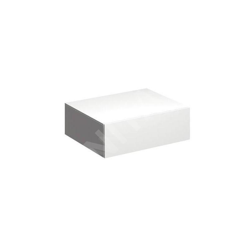 Geberit Xeno 2 - Meuble latéral 580x200 mm avec tiroirs, blanc poli 500.507.01.1