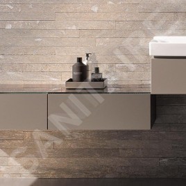 Geberit Xeno 2 - Meuble latéral 580x200 mm avec tiroirs, greige 500.507.00.1