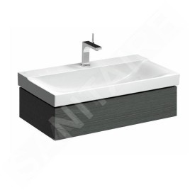 Geberit Xeno 2 - Meuble sous lavabo 900 mm, tiroir avec luminaire LED, gris 500.508.43.1