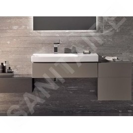 Geberit Xeno 2 - Meuble sous lavabo 900 mm, tiroir avec luminaire LED, greige 500.508.00.1