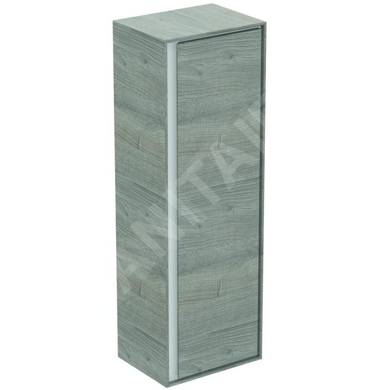 Ideal Standard Connect Air - Petite armoire haute 400x300x1.200 mm, chêne gris/blanc mat E0834PS