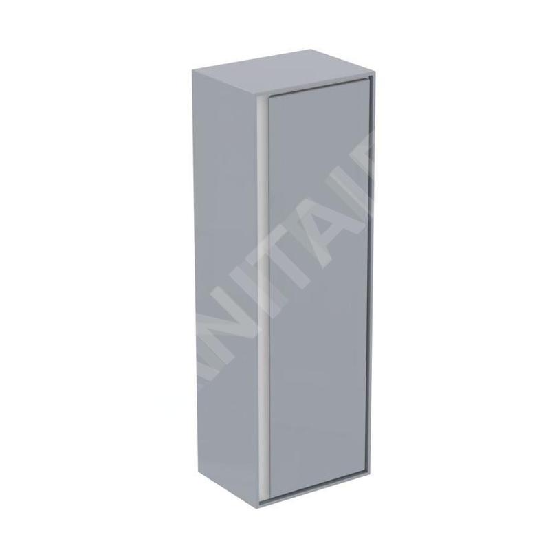 Ideal Standard Connect Air - Petite armoire haute 400x300x1.200 mm, gris clair brillant/blanc mat E0834EQ