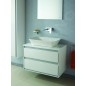 Ideal Standard Connect Air - Petite armoire haute 400x300x1.600 mm, blanc brillant/gris clair mat E0832KN