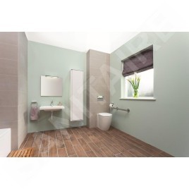 Ideal Standard Connect Air - Petite armoire haute 400x300x1.600 mm, blanc brillant/gris clair mat E0832KN