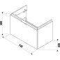Jika Cubito Pure - Meuble lavabo 740x480x426 mm, 1 tiroir, blanc H40J4253015001 Jika Cubito Pure - Meuble lavabo 740x480x426 mm, 1 tiroir, blanc H40J4253015001