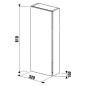 Jika Cubito - Armoire, 320x810x150 mm, porte à gauche, blanc H43J4241105001