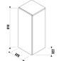 Jika Cubito - Armoire moyenne, 320x810x322 mm, porte à gauche, chêne H43J4211105191