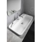 Sapho Lavabos - Vasque à poser 75x39 mm, sans trop-plein, trou de robinetterie, blanc mat BE775 Sapho Lavabos - Vasque à poser 75x39 mm, sans trop-plein, trou de robinetterie, blanc mat BE775