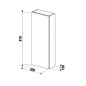 Jika Cubito - Armoire, 320x810x150 mm, porte à droite, blanc H43J4241205001