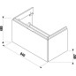 Jika Cubito - Meuble sous lavabo 840x480 mm, blanc H40J4263015001 Jika Cubito - Meuble sous lavabo 840x480 mm, blanc H40J4263015001