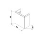 Jika Cubito - Meuble lavabo 440x480 mm, porte battante, blanc H40J4201005001 Jika Cubito - Meuble lavabo 440x480 mm, porte battante, blanc H40J4201005001