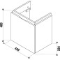 Jika Cubito - Meuble lavabo 440x480 mm, 1 tiroir, blanc H40J4213015001 Jika Cubito - Meuble lavabo 440x480 mm, 1 tiroir, blanc H40J4213015001