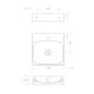 Sapho Lavabos - Lave-main 40x40 mm, sans trop-plein, trou pour robinet, blanc EN040