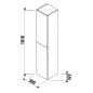 Jika Cubito - Armoire haute, 320x1618x322 mm, blanc H43J4222305001