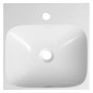 Sapho Lavabos - Lave-main 40x40 mm, sans trop-plein, trou pour robinet, blanc EN040