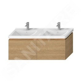 Jika Cubito - Meuble sous lavabo double 1280x480, chêne H40J4274015191