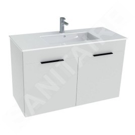 Jika Cube - Meuble avec lavabo, 980x422x622 mm, blanc H4536511763001