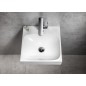 Sapho Lavabos - Lave-main 40x40 mm, sans trop-plein, trou pour robinet, blanc EN040