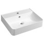 Sapho Lavabos - Lavabo 50x40 cm, avec trop-plein, trou pour robinetterie, blanc KV050 Sapho Lavabos - Lavabo 50x40 cm, avec trop-plein, trou pour robinetterie, blanc KV050