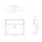 Sapho Lavabos - Lavabo 50x40 cm, avec trop-plein, trou pour robinetterie, blanc KV050 Sapho Lavabos - Lavabo 50x40 cm, avec trop-plein, trou pour robinetterie, blanc KV050