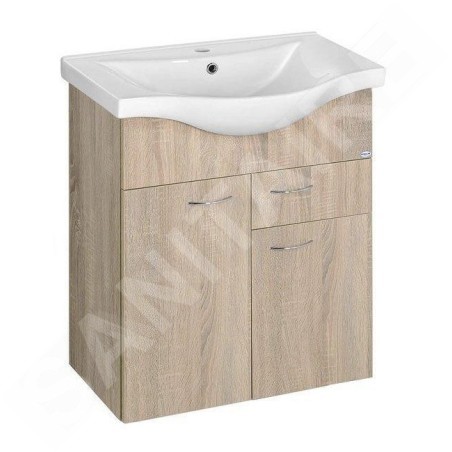 Aqualine Keramia Fresh - Meuble-vasque 600x740x337 mm, chêne platine 50066