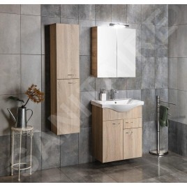 Aqualine Keramia Fresh - Meuble-vasque 600x740x337 mm, chêne platine 50066